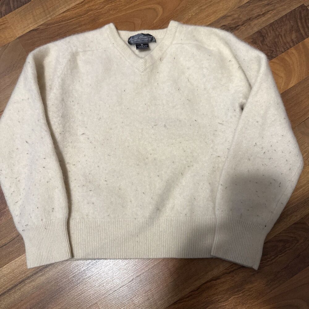 Cremiux Children’s 100% Cashmere White Peppermint Size Medium Sweater